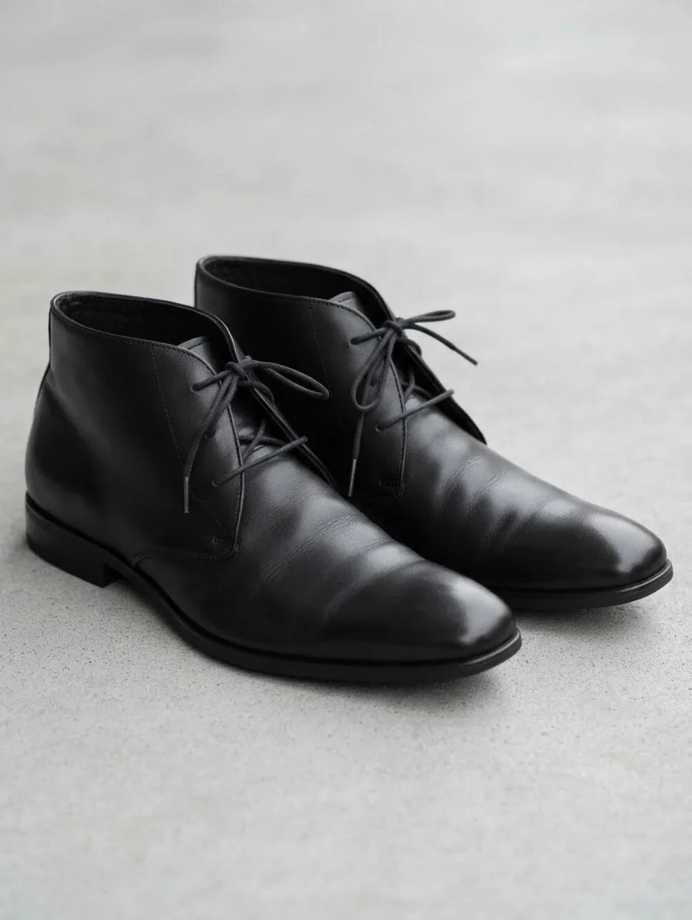 Florsheim Black Leather Chukka Boots Men Sz 10.5D Lace Up Casual Dress